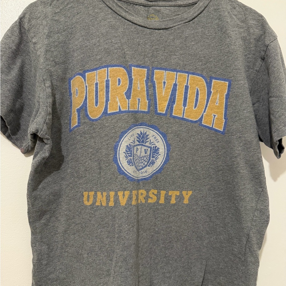 Pura Vida Gray and Gold Kids T-Shirt